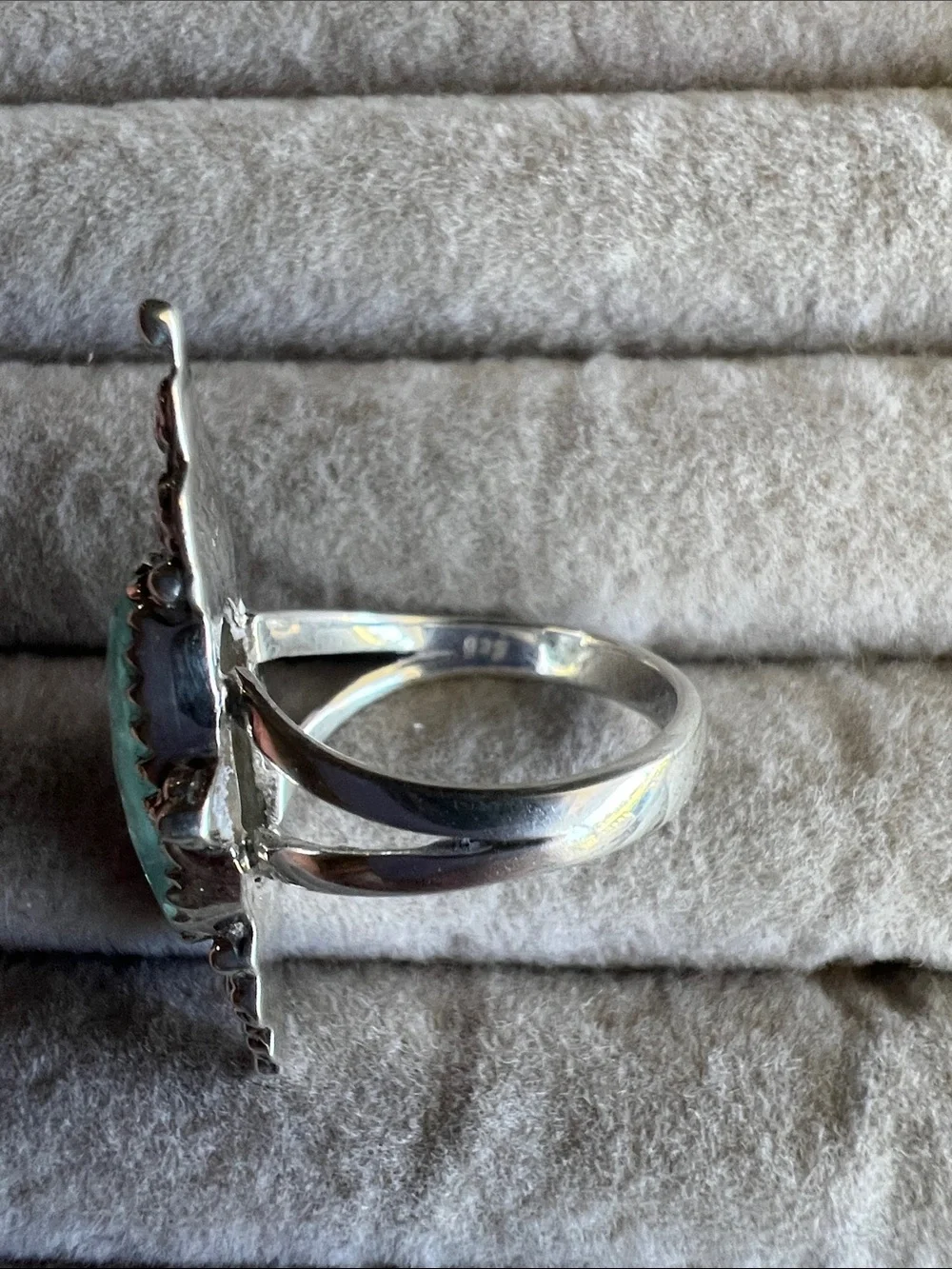 Sterling Silver Mermaid Kyanite Oval Cocktail Ring -